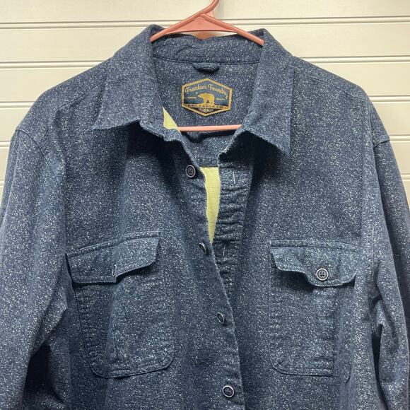 Freedom Foundry Long Sleeve Button Down Blue Speckled Men’s Shirt Size XXL - Picture 3 of 12